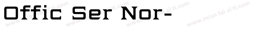Offic Ser Nor字体转换